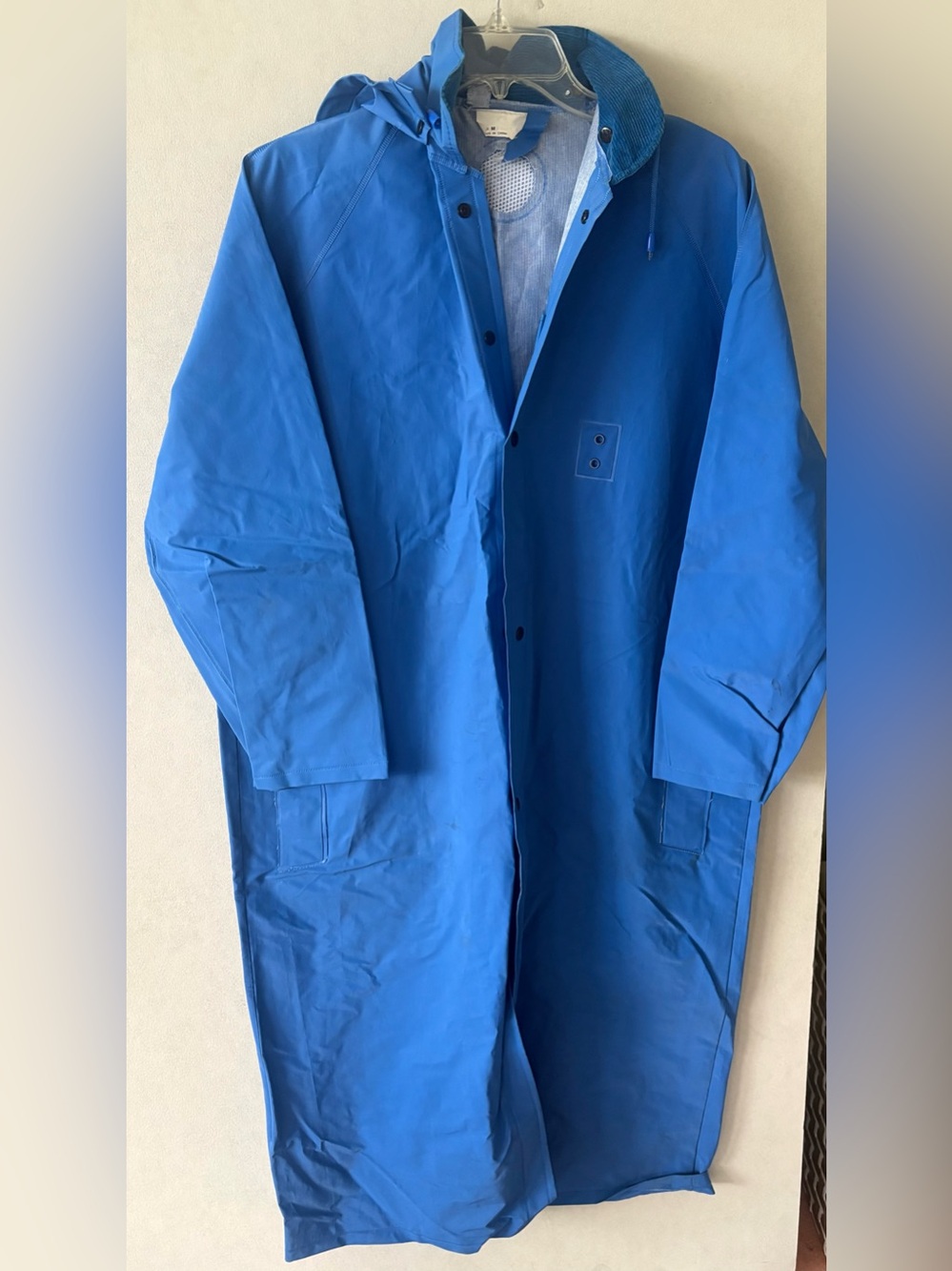 Men's Hooded Raincoat Jacket - Blue